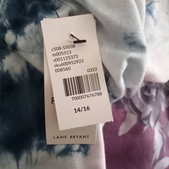 LANE BRYANT Swing Flutter-Sleeve Off-The-Shoulder Babydoll Tee SZ.14/16 NWT - Picture 9 of 11